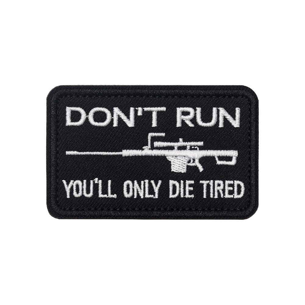 Patch Morale Tactical Military Hook Loop - DON'T RUN 재미있는 미미(밈) 전술 사기