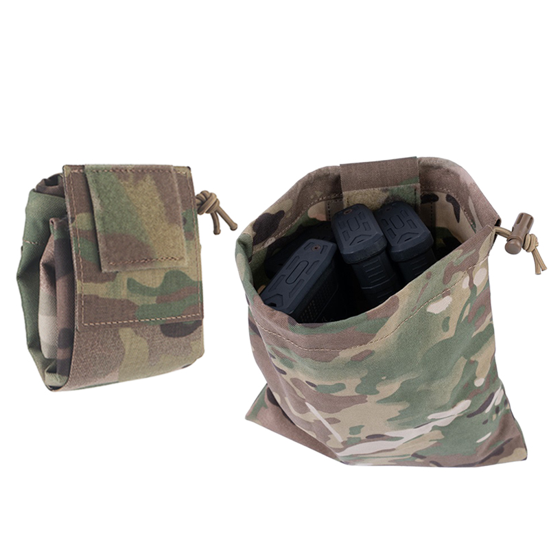Tactical Dump Pouch Foldable Drop Bag - 전술용 접이식 탄창 덤프 파우치 드롭