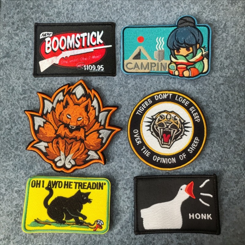 Patch Morale Tactical Military Hook Loop - 만화 동물 전술 패치 자수 후크