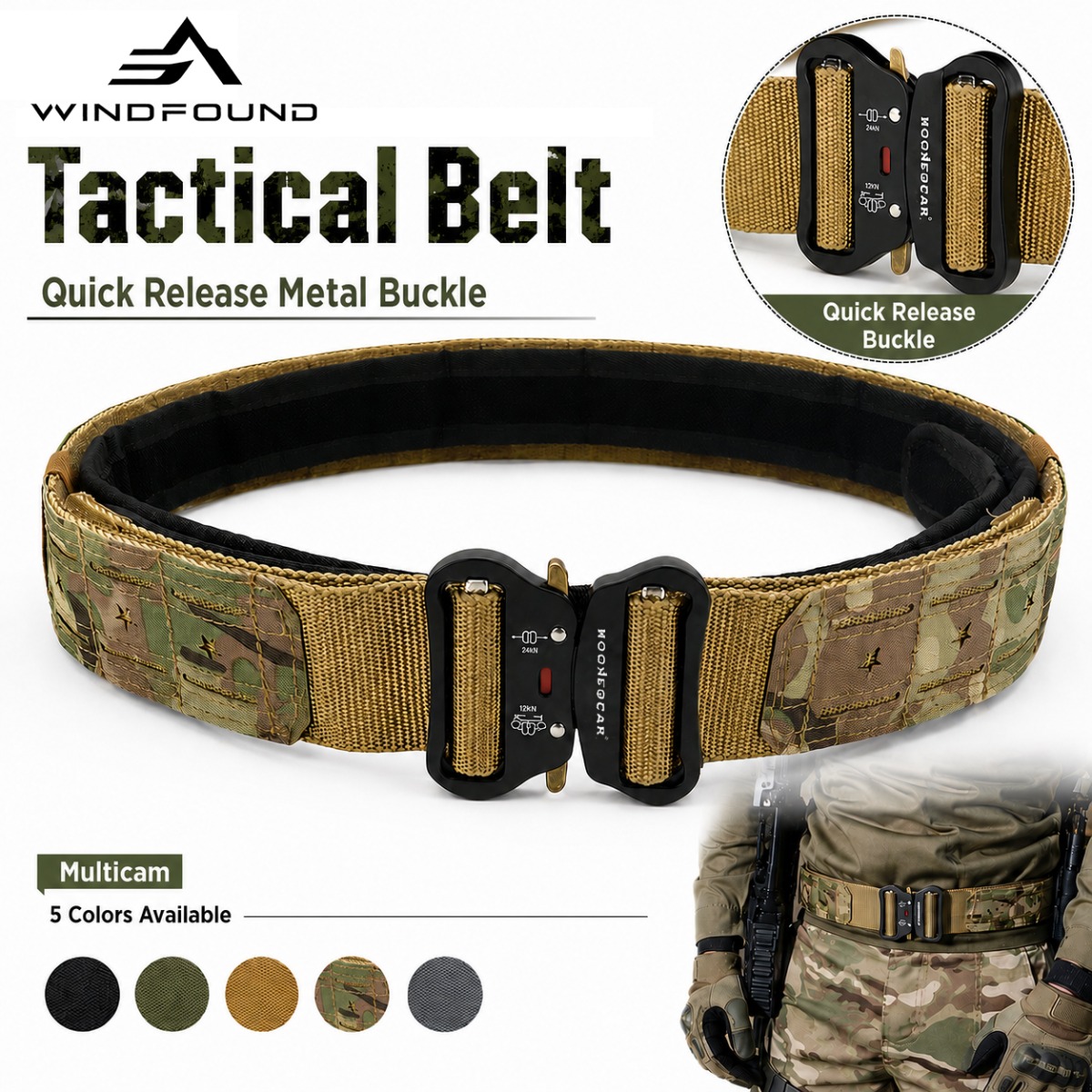 Tactical Combat Belt Quick Release Buckle - 군사 전술 벨트 퀵 릴리스 금속