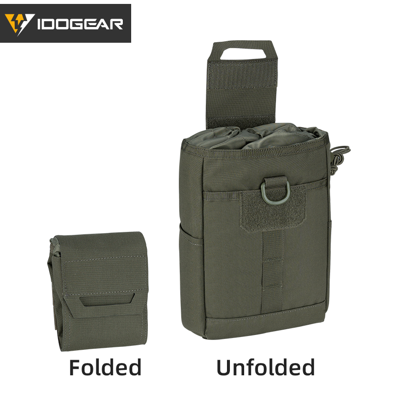 Tactical Dump Pouch Foldable Drop Bag - IDOGEAR 전술 덤프 파우치 MOLLE 드롭