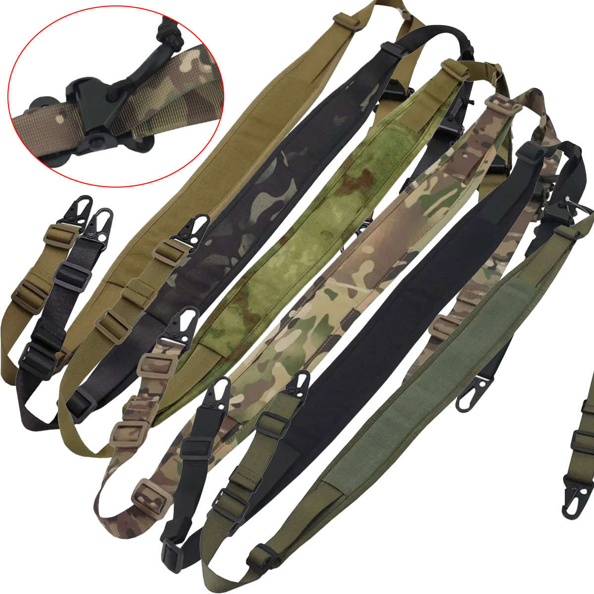 전술용 패딩 라이플 슬링 스위블 스트랩 빠른 조절 가능 - Tactical Sling 2 Point Quick Adjust Rifle 리뷰 및 가격