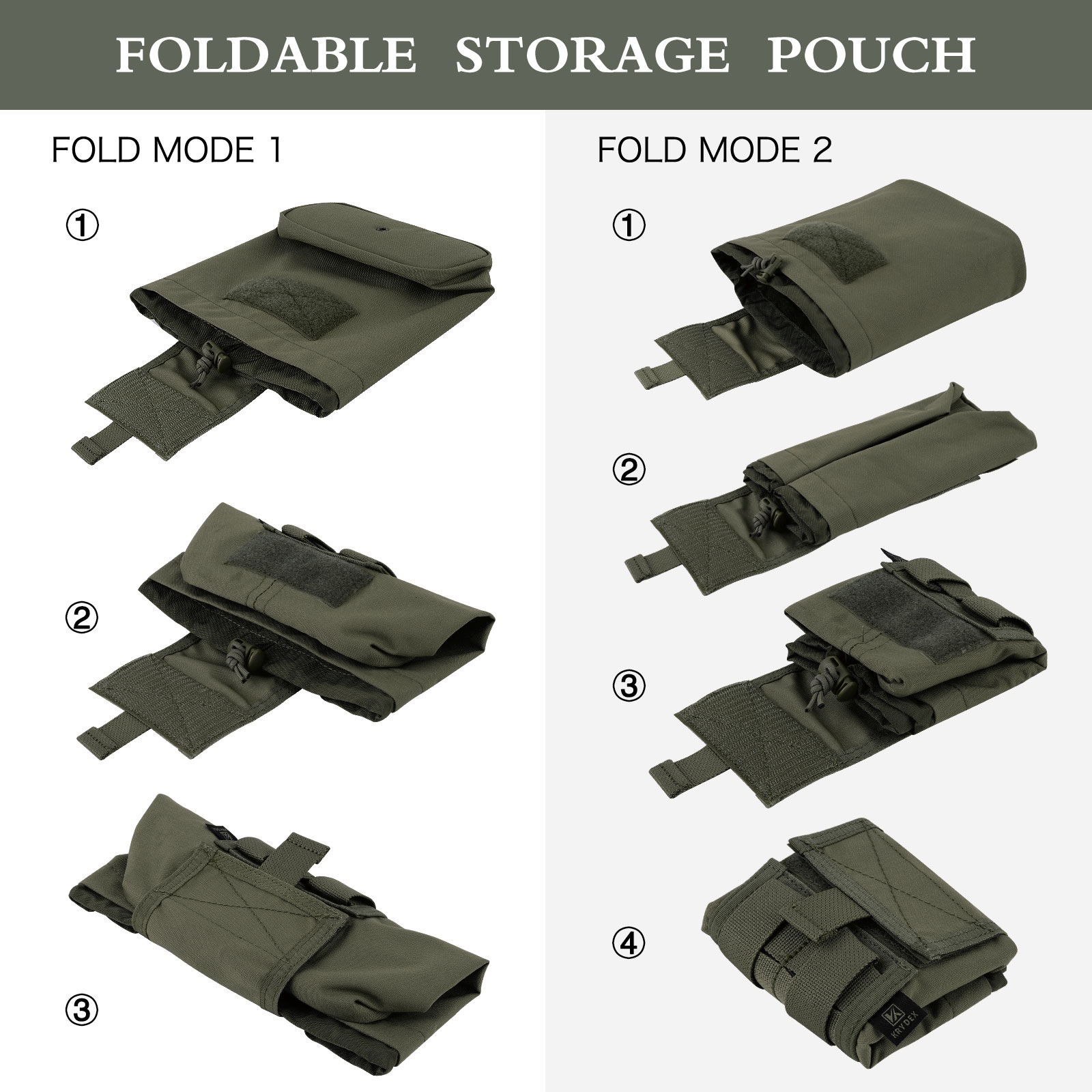 KRYDEX 전술 MOLLE 접이식 덤프 파우치 매거진 - Tactical Dump Pouch Foldable Drop Bag 리뷰 및 가격