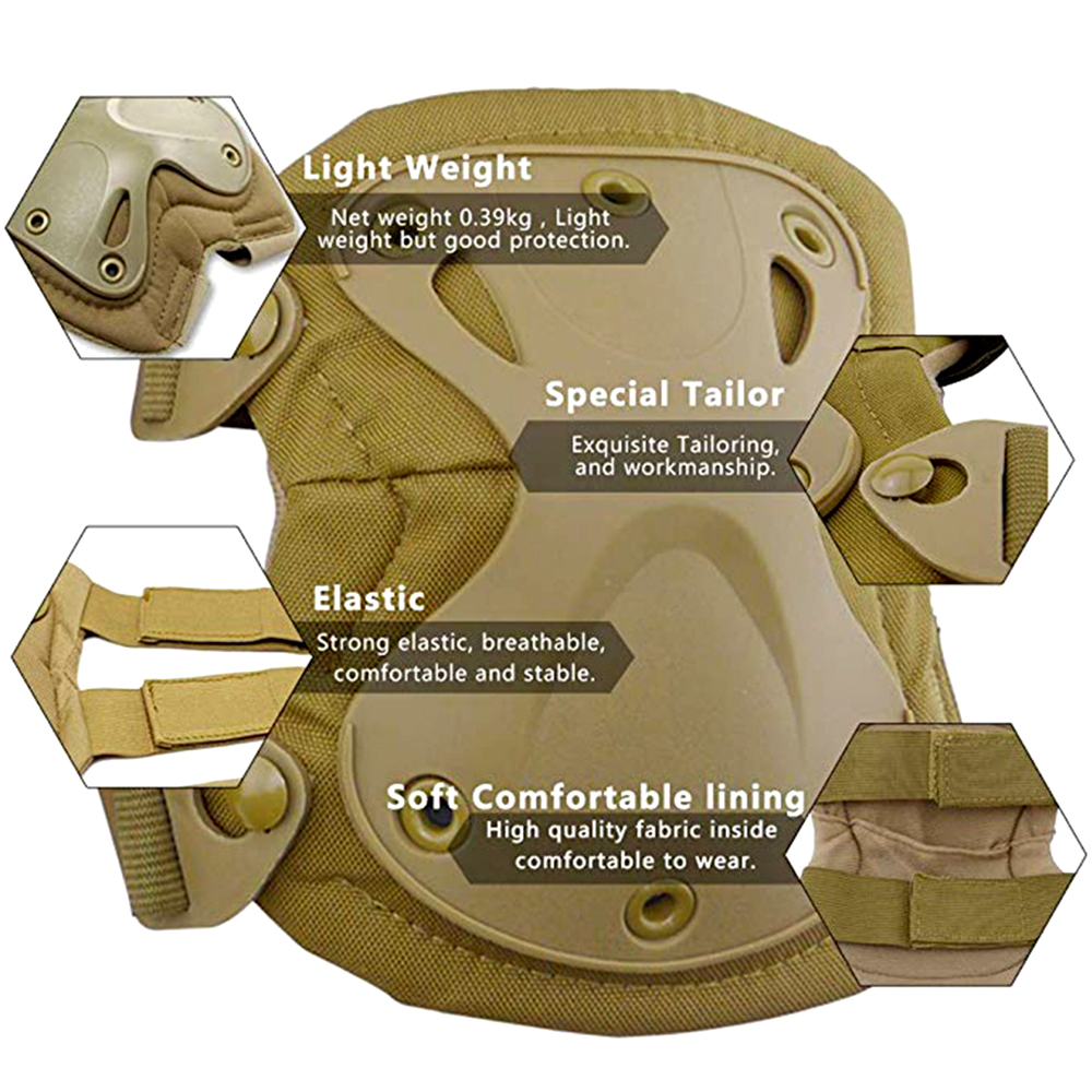 4PCS 전술 무릎 및 팔꿈치 패드 세트 - Airso - Combat Knee Pads Elbow Pads Set Military 리뷰 및 가격